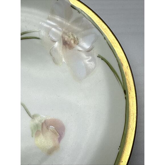 Old RS Prussia Germany Hand Painted Cabinet Plate Gold Floral Signed - Picture 8 of 15